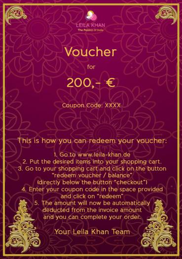 Gutschein über 200 €